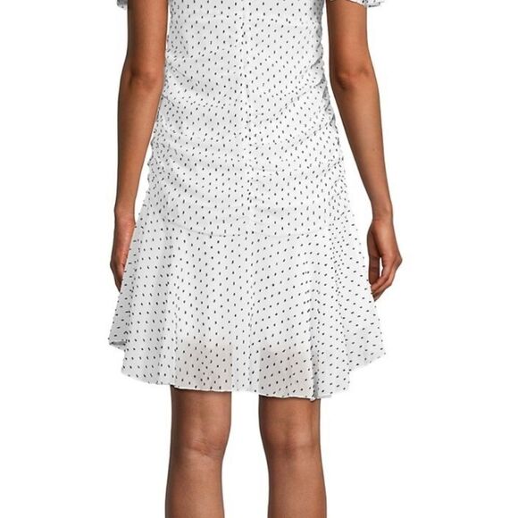 Urban Outfitters 4SI3NNA Polka-dot A-Line ruched dress NWT - Picture 4 of 10